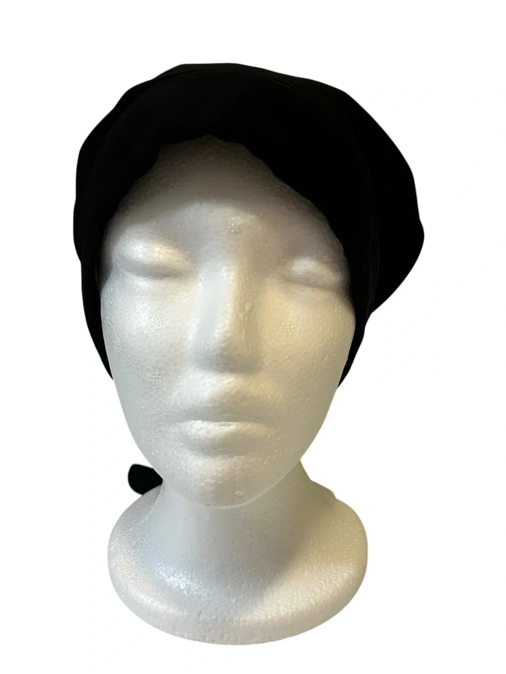 Five Women’s Headscarves in Teal, Black, Cream, White Floral, and Navy Dot